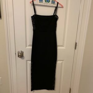 French Connection Black Dress with lace details